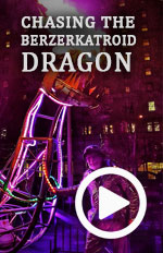 We follow the Berzerkatroid Dragon (an interactive Fire and Light Art installation by Artist Ron Simmer) across 3 art festival locations while the crew share stories of its creation, interaction and its effect on Children of all ages.